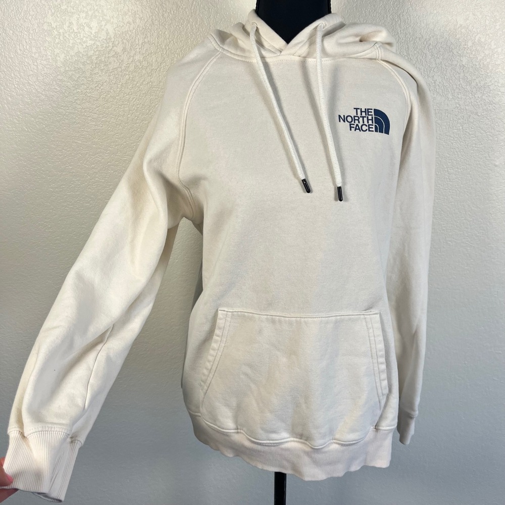 The North Face Womens Never Stop Exploring Box Logo Hoodie Cream White‎ Medium